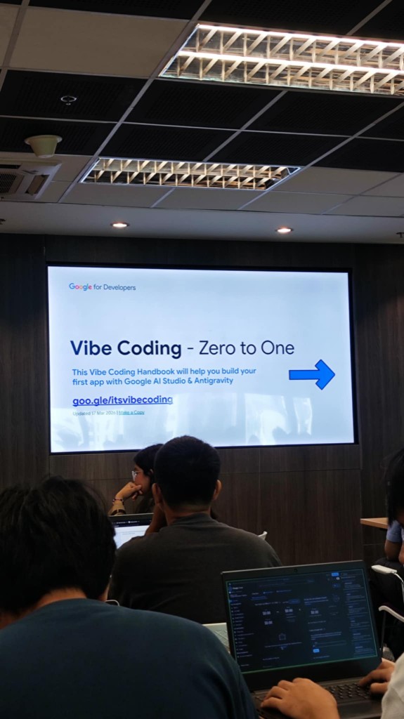 Google for Developers — Vibe Coding Zero to One slide